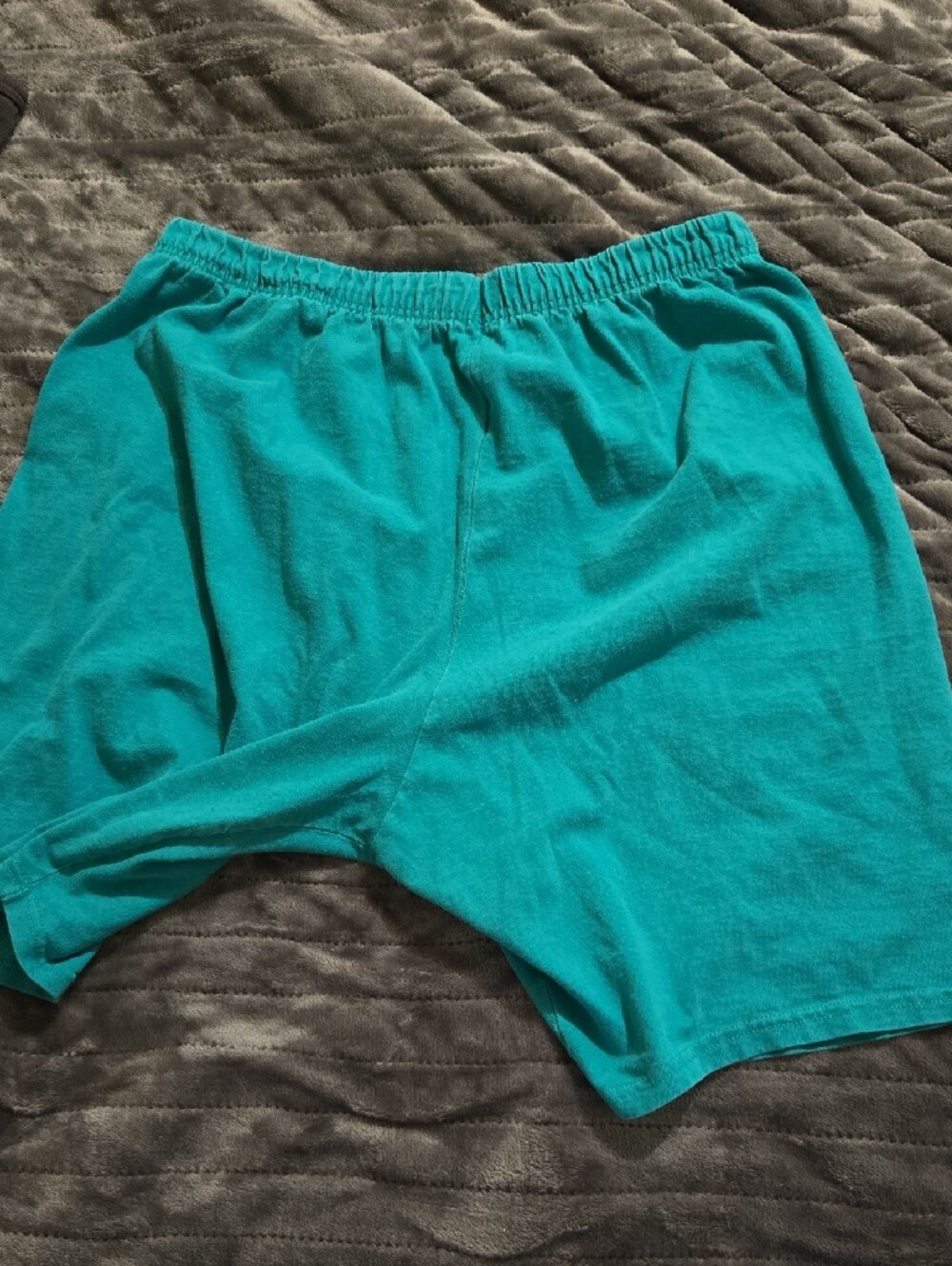 Hanes Bundle Of 2 Women's Athletic Shorts - 1 Teal and 1 Light Gray - Picture 3 of 6